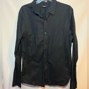 Mens black dress shirt size L